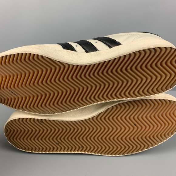 ADIDAS White Black Leather Low Top 350 Sneakers - Picture 8 of 8